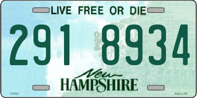NH license plate 2918934