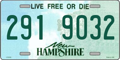 NH license plate 2919032