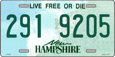 NH license plate 2919205