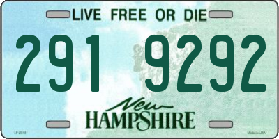 NH license plate 2919292