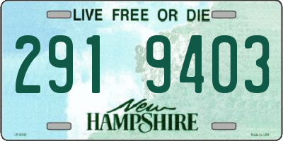 NH license plate 2919403