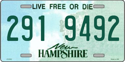 NH license plate 2919492