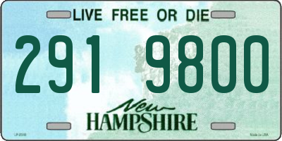 NH license plate 2919800