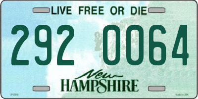 NH license plate 2920064