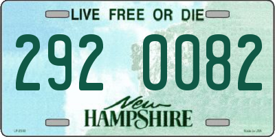 NH license plate 2920082