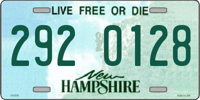 NH license plate 2920128