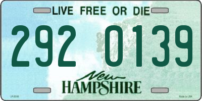 NH license plate 2920139