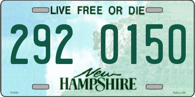 NH license plate 2920150