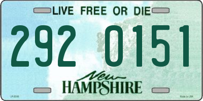 NH license plate 2920151