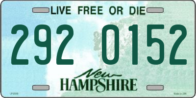 NH license plate 2920152