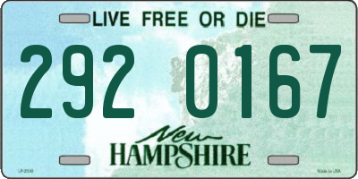 NH license plate 2920167