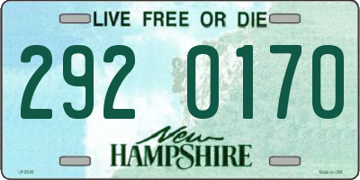 NH license plate 2920170