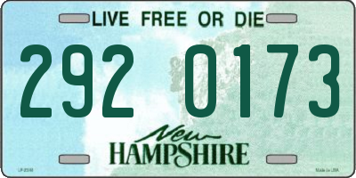 NH license plate 2920173