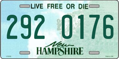 NH license plate 2920176