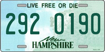 NH license plate 2920190