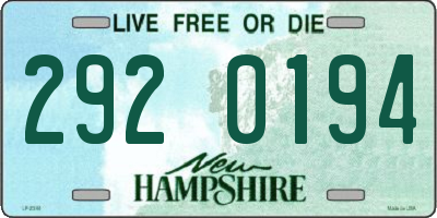 NH license plate 2920194