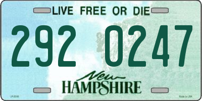 NH license plate 2920247