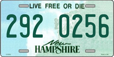 NH license plate 2920256