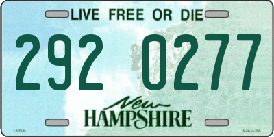 NH license plate 2920277