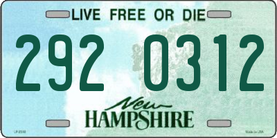 NH license plate 2920312