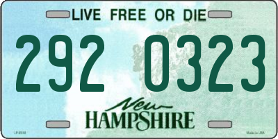 NH license plate 2920323