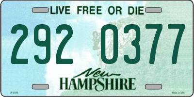 NH license plate 2920377