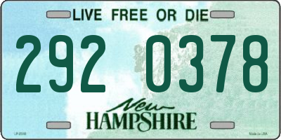 NH license plate 2920378