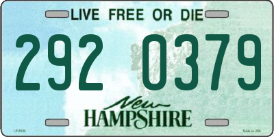 NH license plate 2920379