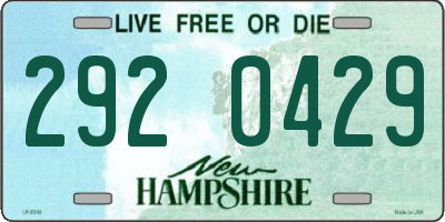 NH license plate 2920429