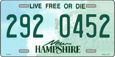 NH license plate 2920452