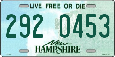 NH license plate 2920453
