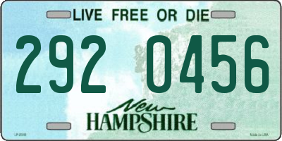 NH license plate 2920456
