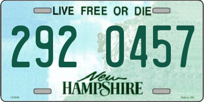 NH license plate 2920457