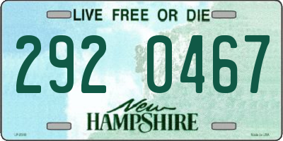 NH license plate 2920467