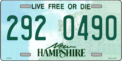 NH license plate 2920490