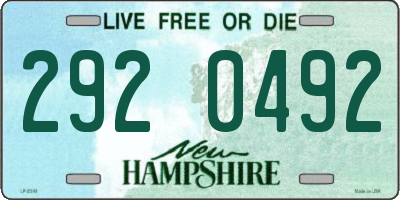 NH license plate 2920492