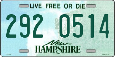 NH license plate 2920514
