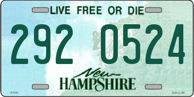 NH license plate 2920524