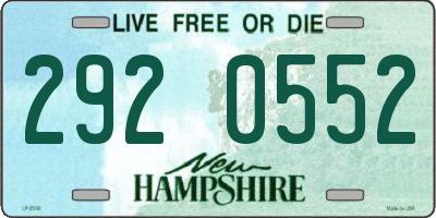 NH license plate 2920552