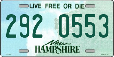 NH license plate 2920553