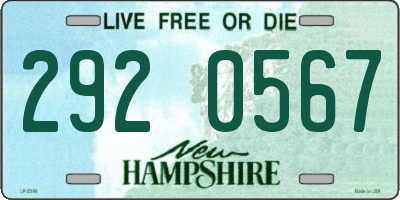 NH license plate 2920567