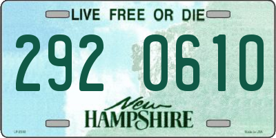 NH license plate 2920610