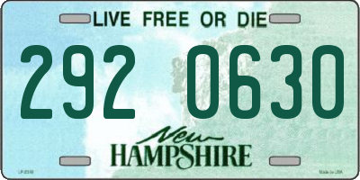 NH license plate 2920630