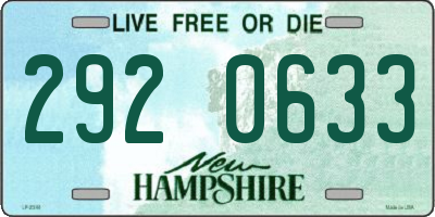 NH license plate 2920633