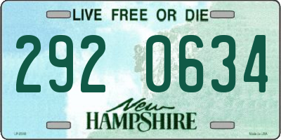 NH license plate 2920634