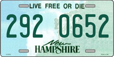 NH license plate 2920652