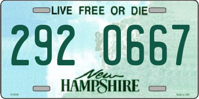 NH license plate 2920667