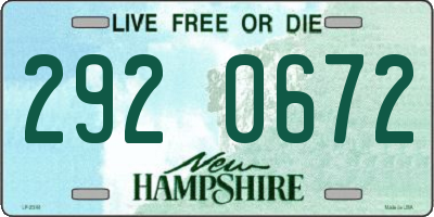 NH license plate 2920672