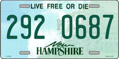 NH license plate 2920687