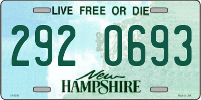 NH license plate 2920693